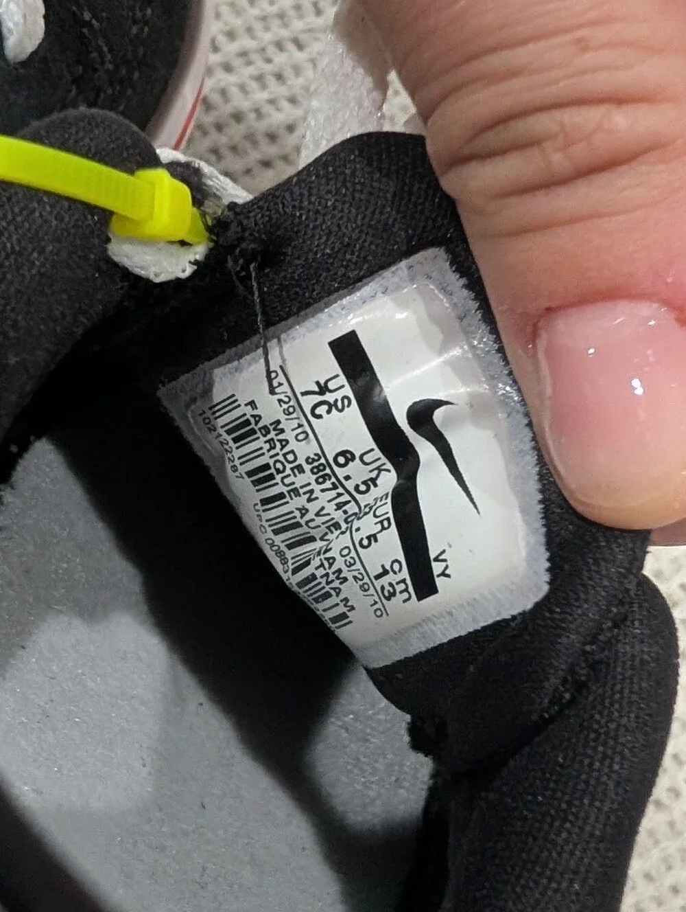 Nike Black Kids Casual Lace-Up Sneakers